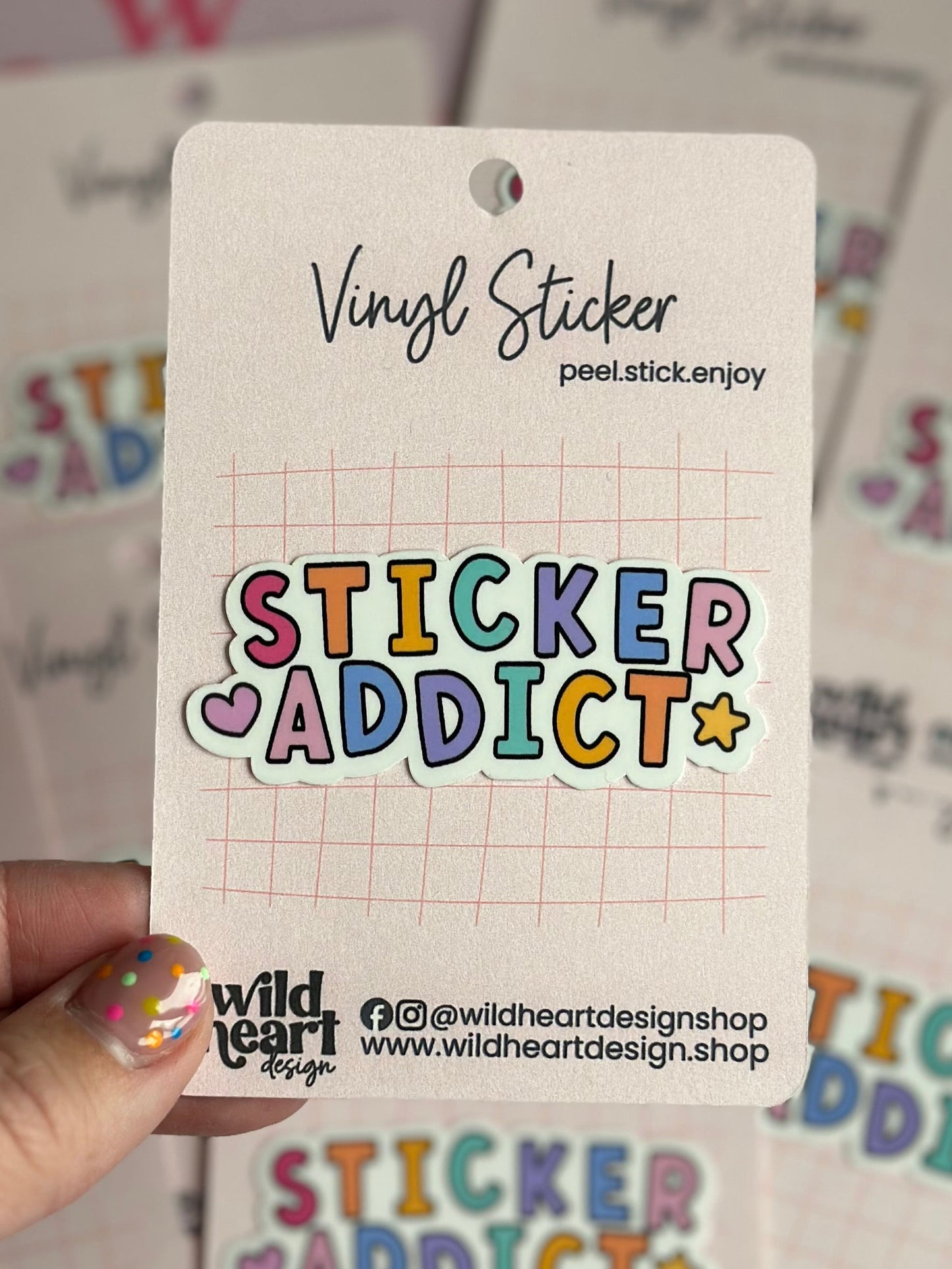 Sticker addict colorful sticker