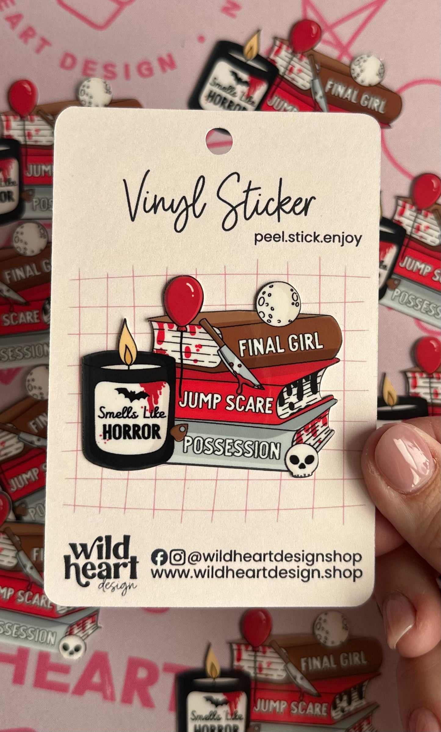 Smells Like Horror Bookish Sticker