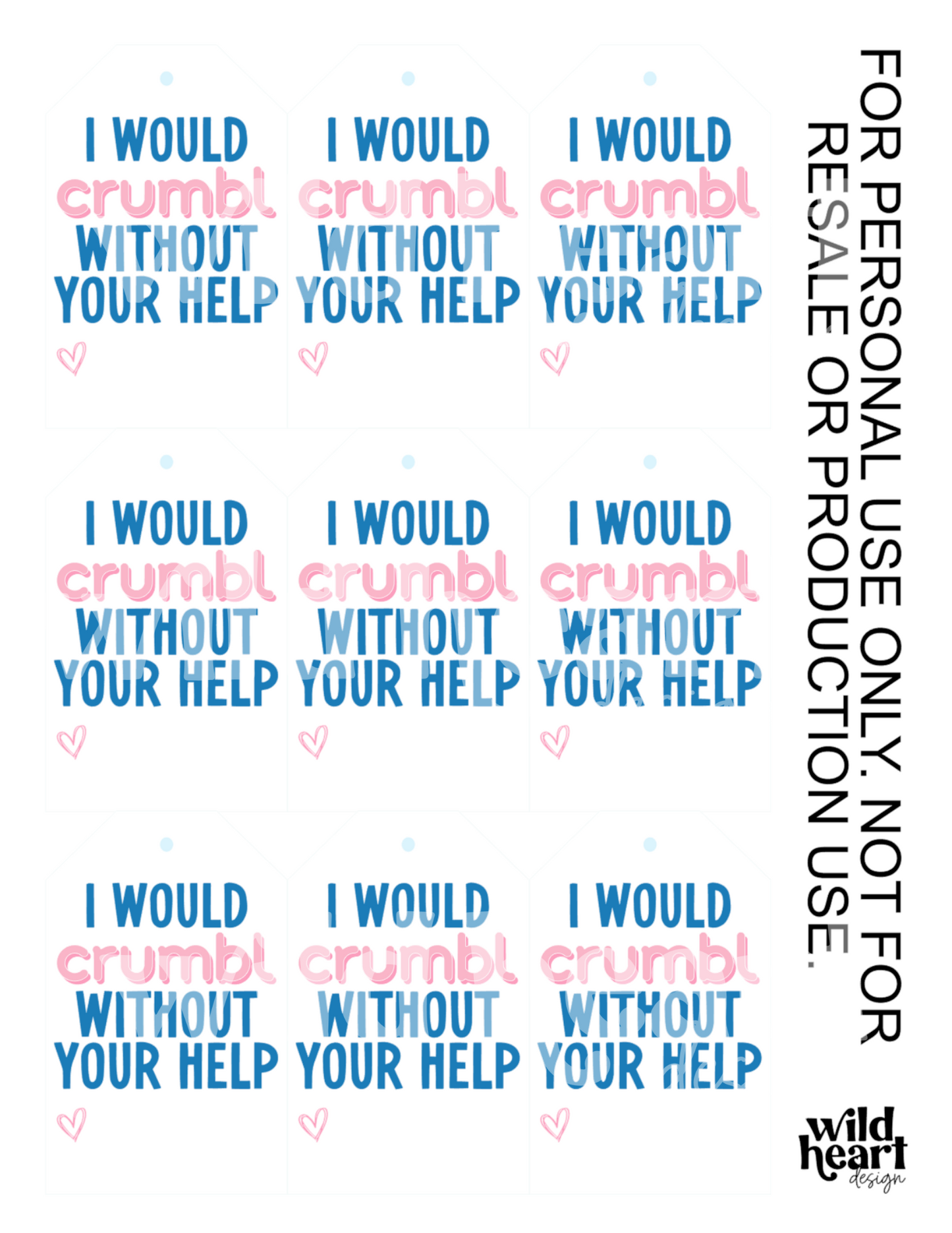 FREE Crumbl Thank You Tag Download
