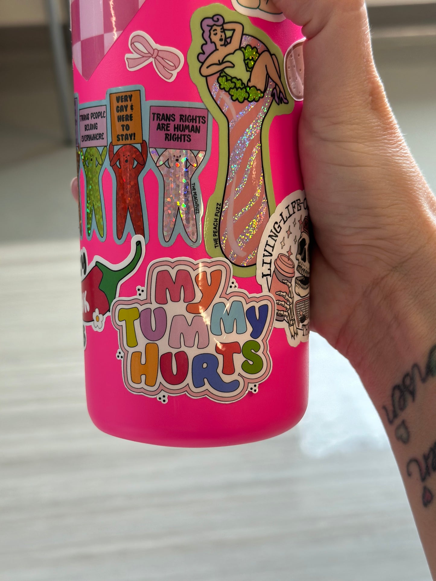 My Tummy Hurts Waterproof Sticker