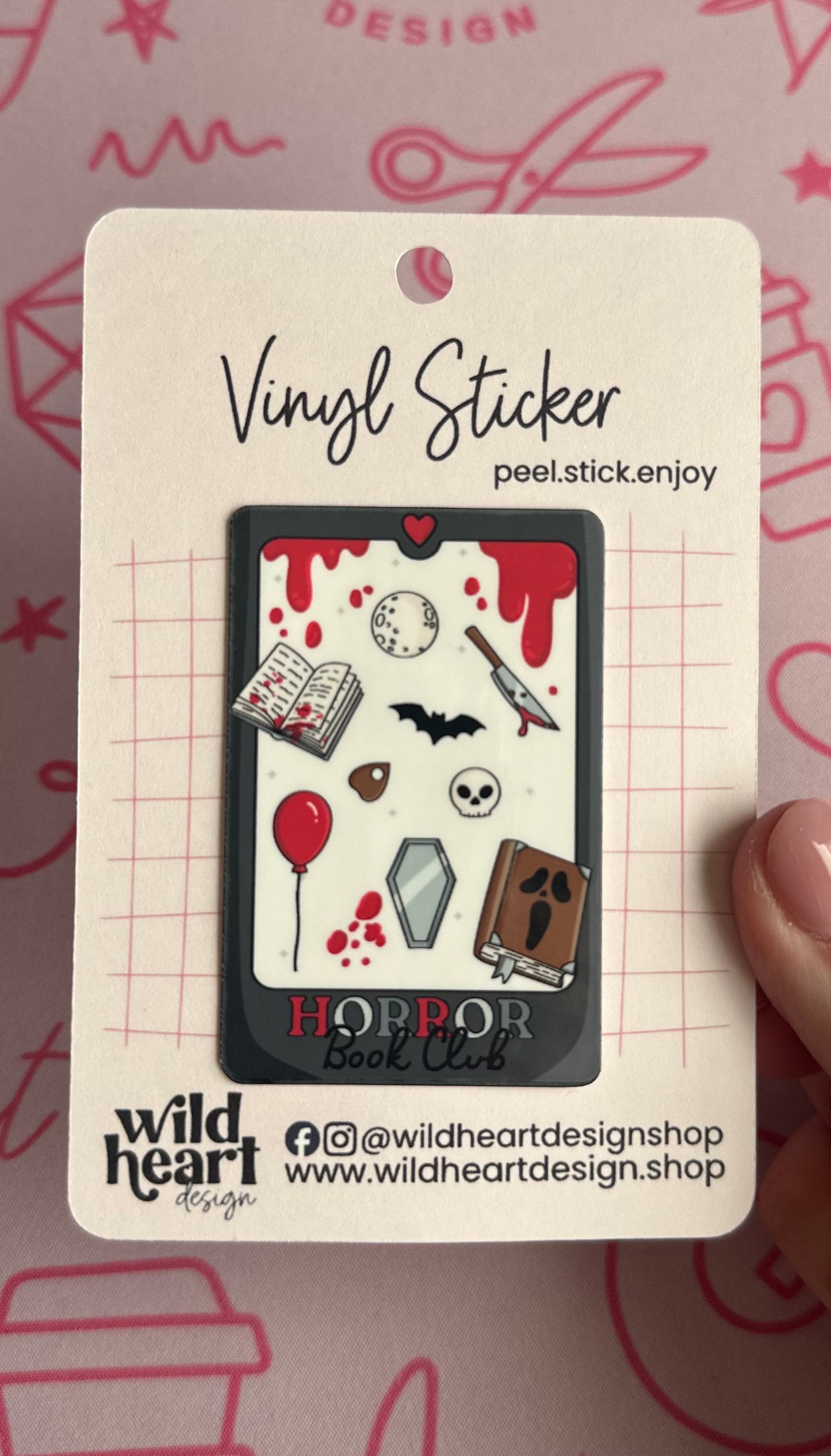 Horror Book Club TAROT Card Sticker