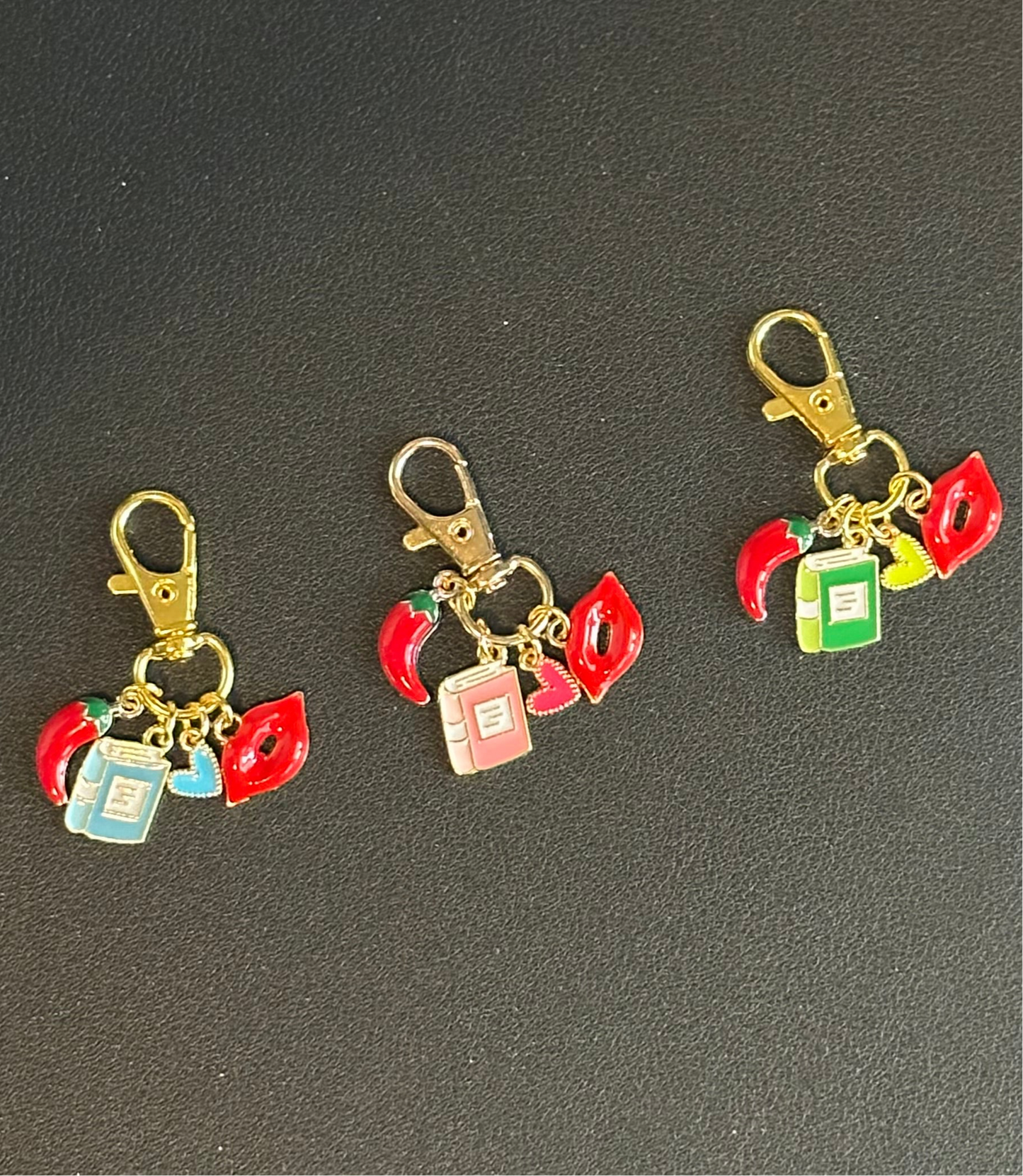Spicy Book Bag Key Charm Set - Customizable!