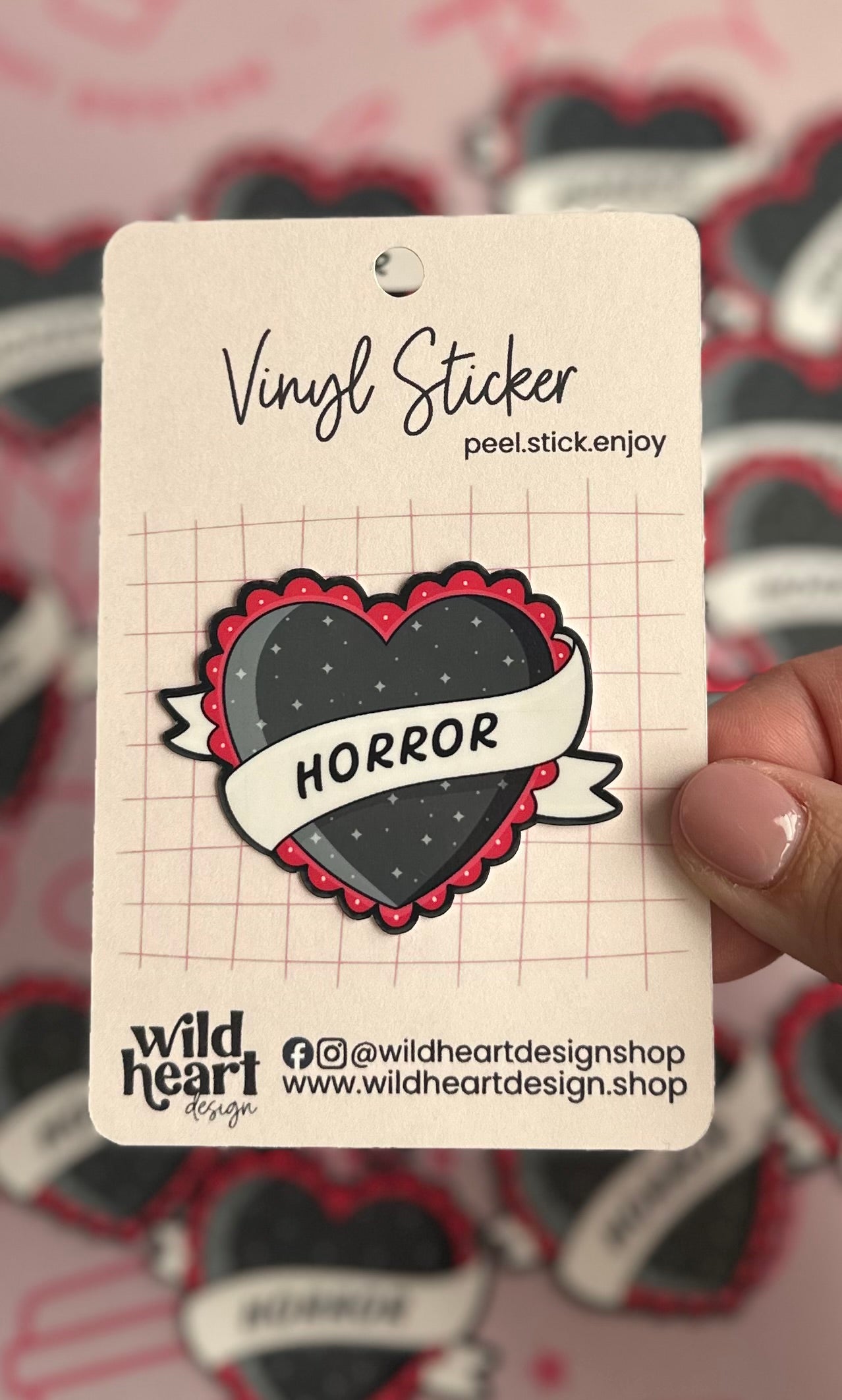 Horror Lover Heart Sticker