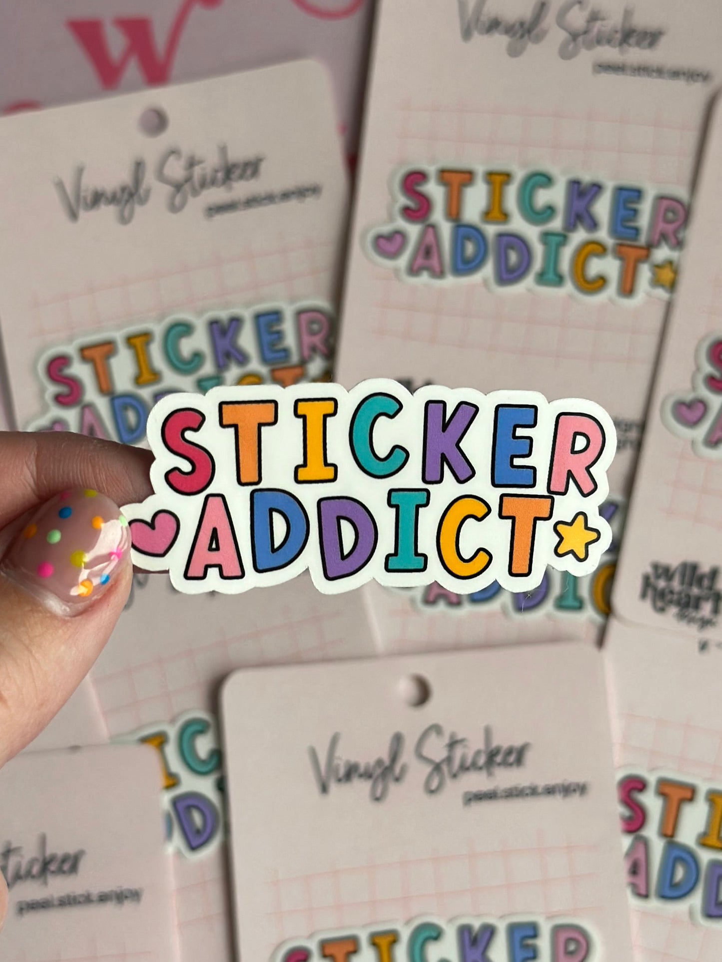 Sticker addict colorful sticker