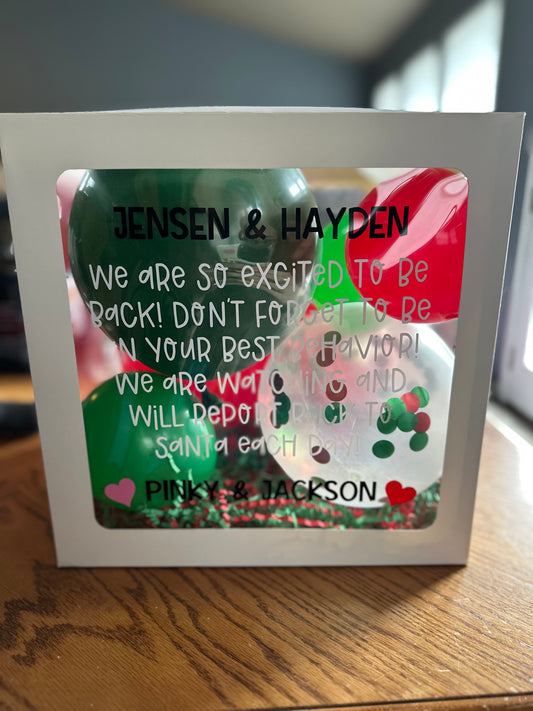 Elf Arrival or Goodbye Balloon Box Kit