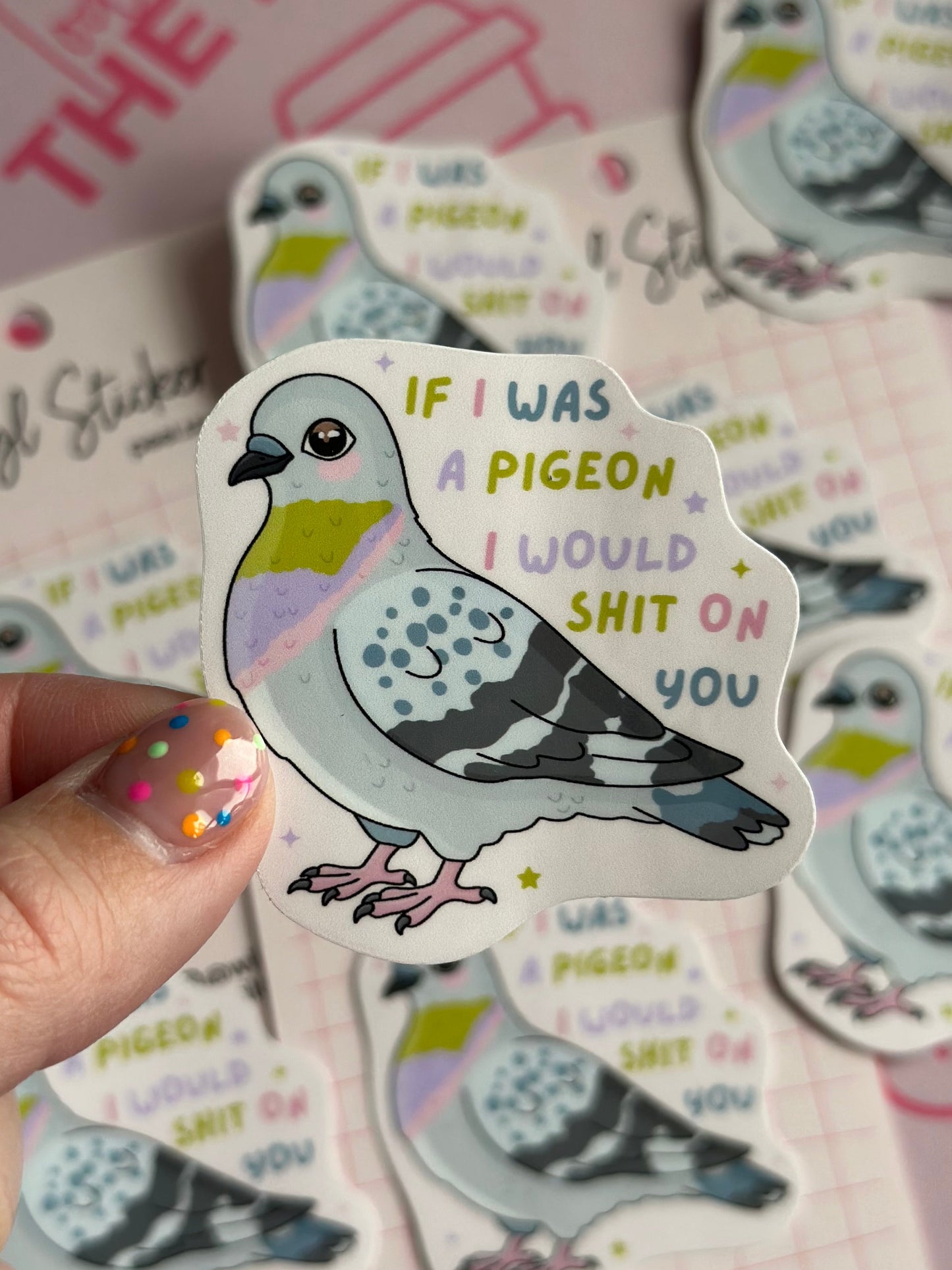 If I was a pigeon I’d sh*t on you sticker