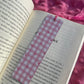 Pink Gingham Hearts Valentine Bookmark