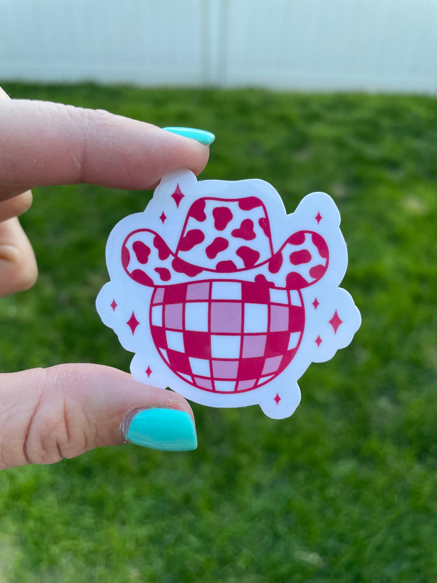 Pink Disco Cowgirl Sticker