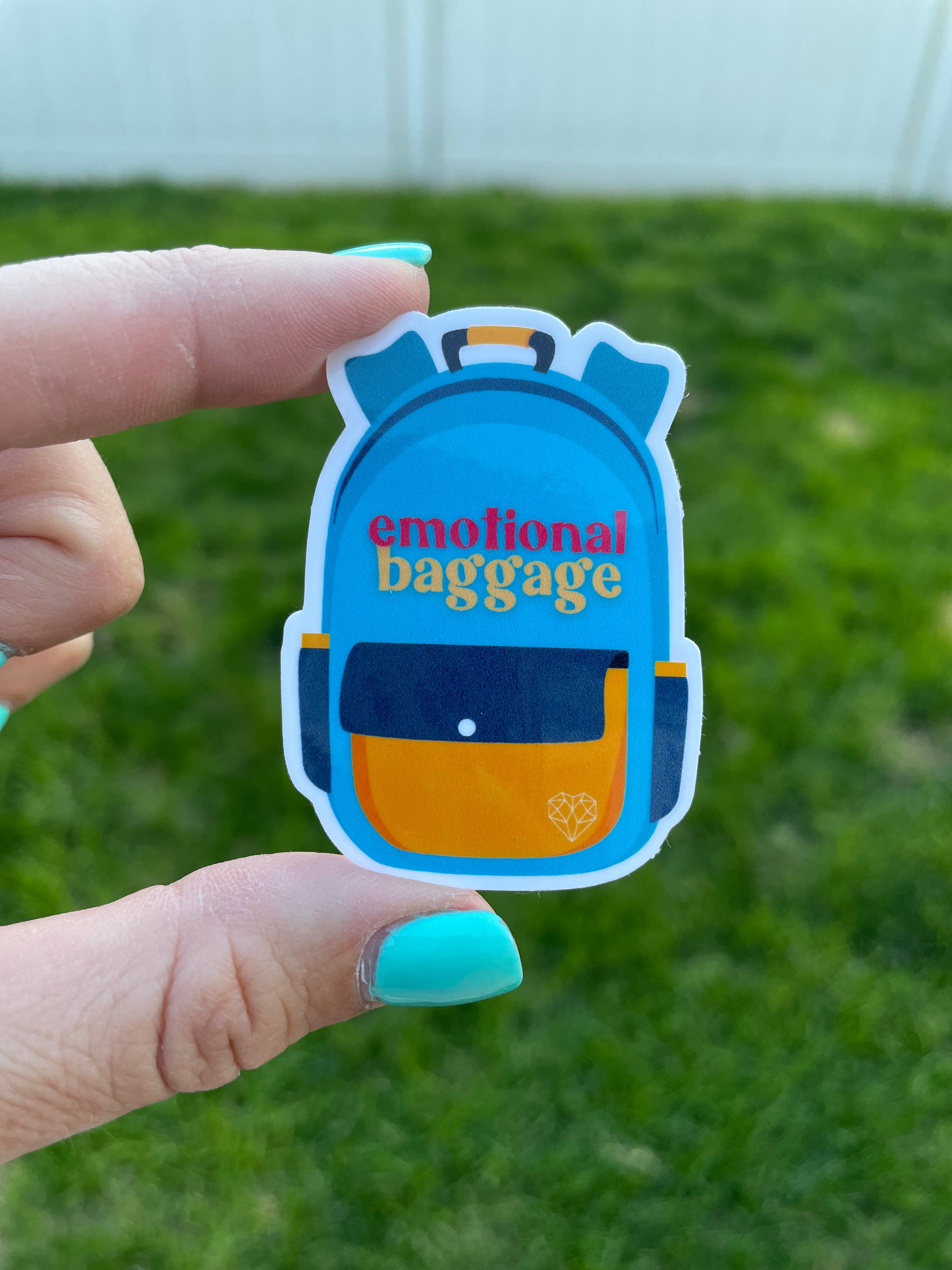 Emotional Baggage Backpack Sticker – Wild Heart Design Shop