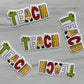 TEACH fun letters Sticker