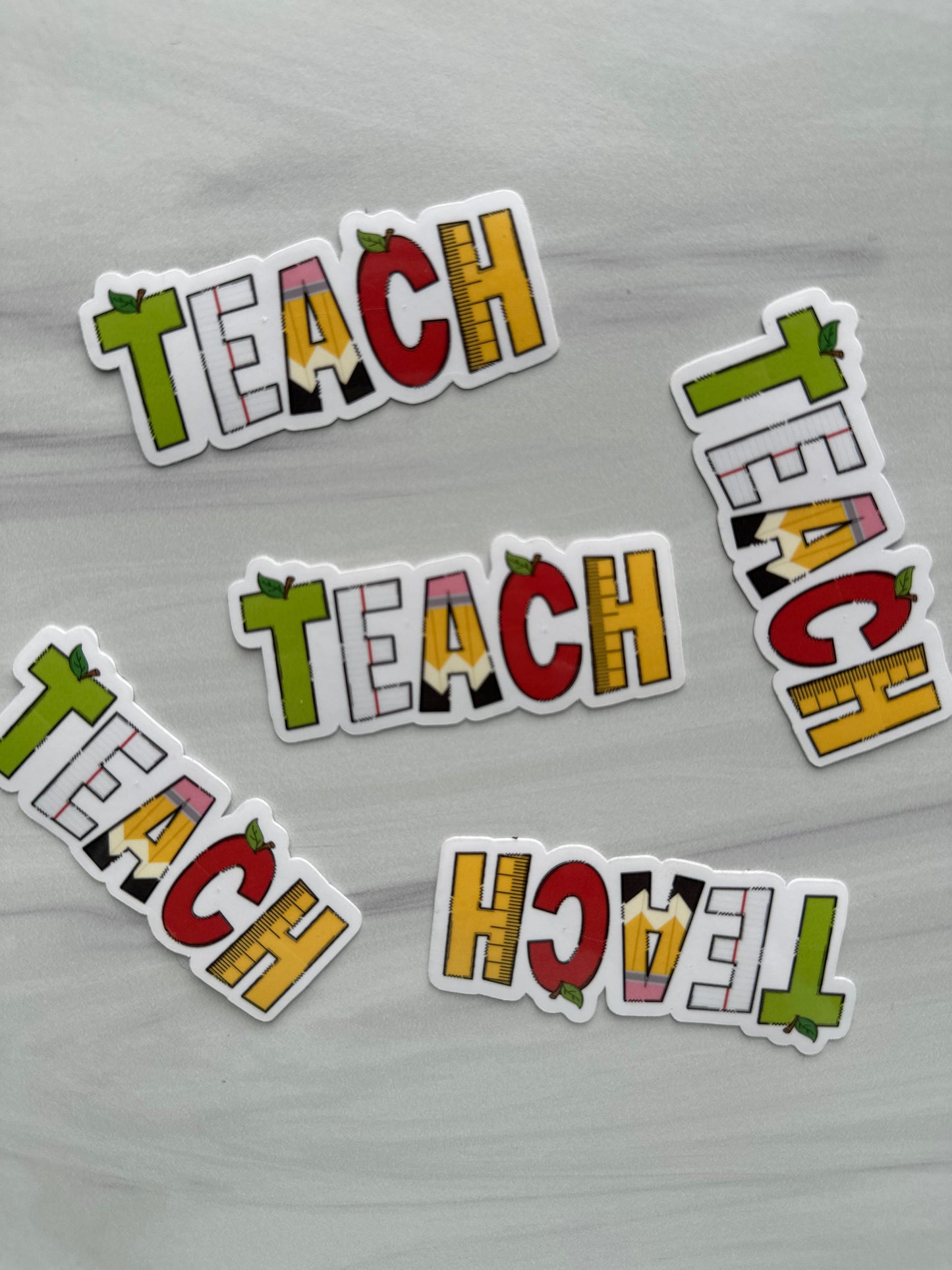 TEACH fun letters Sticker