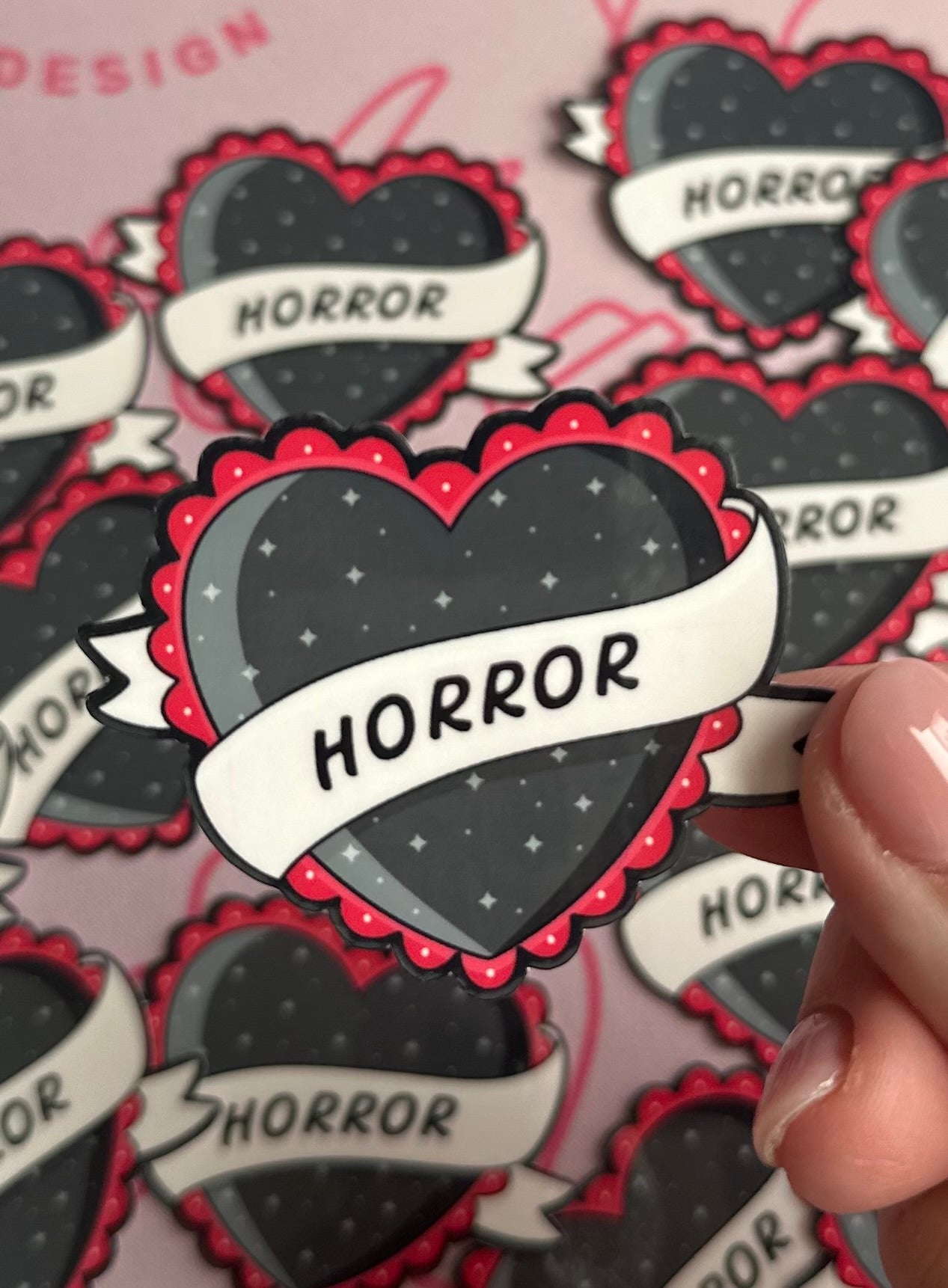 Horror Lover Heart Sticker