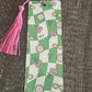 Green hippie vibes metal bookmark