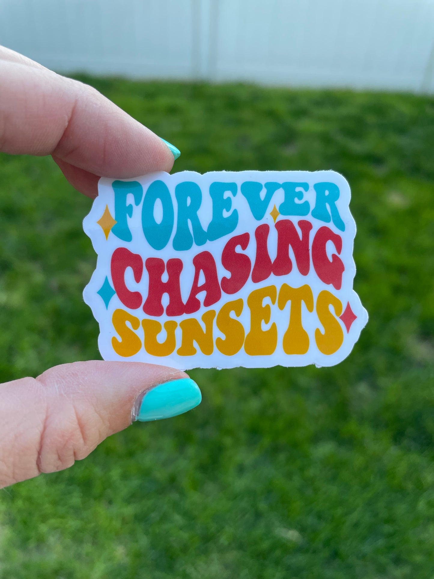 Forever Chasing Sunsets Sticker