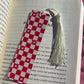 Red Hearts Checkered Valentine Bookmark