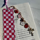 Red Hearts Checkered Valentine Bookmark