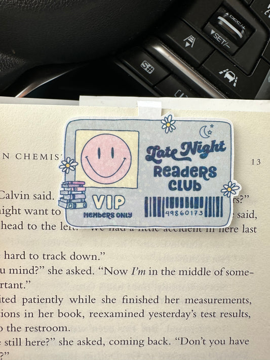 Late Night Readers Club Magnetic Bookmark