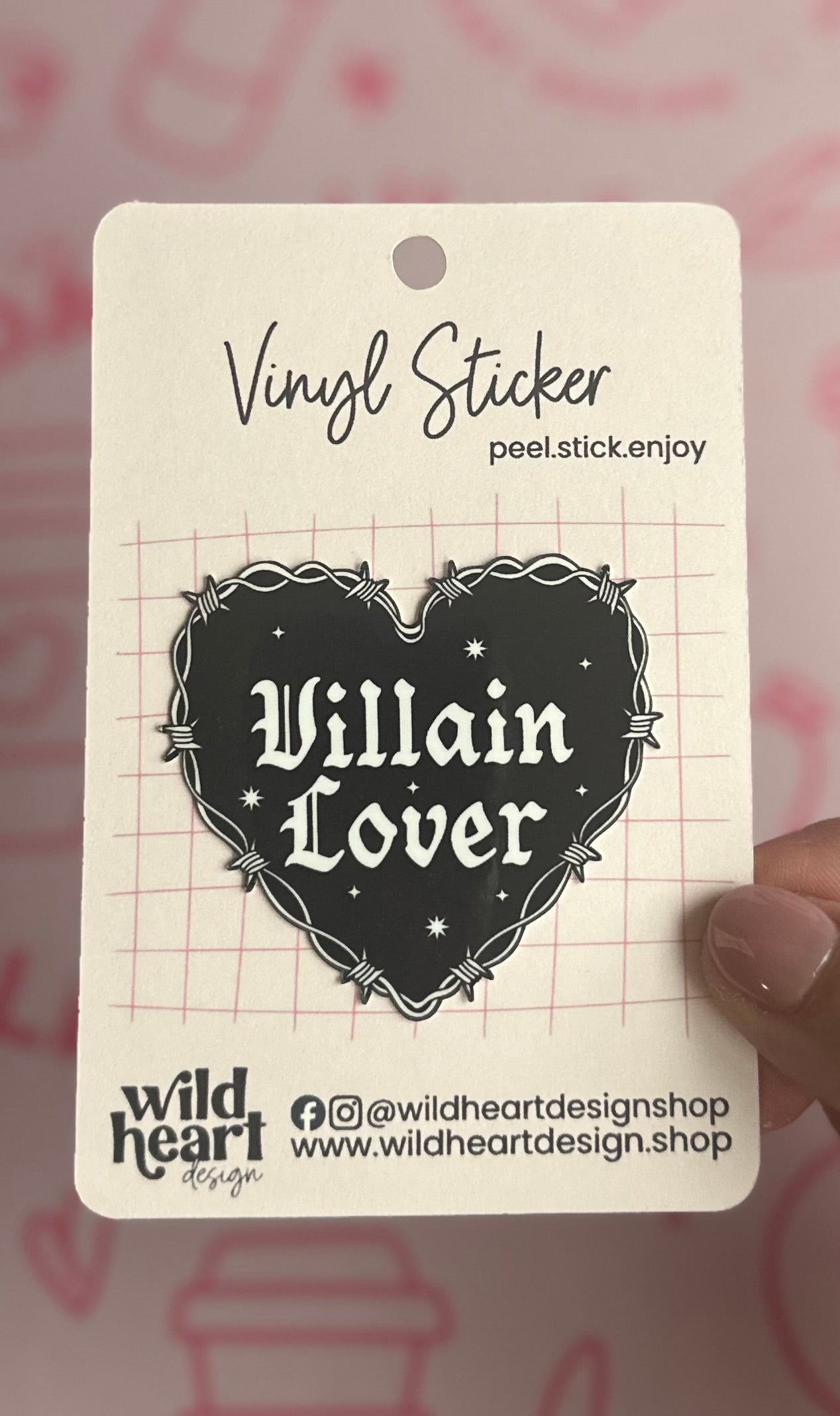 Villain Lover Black Heart Sticker
