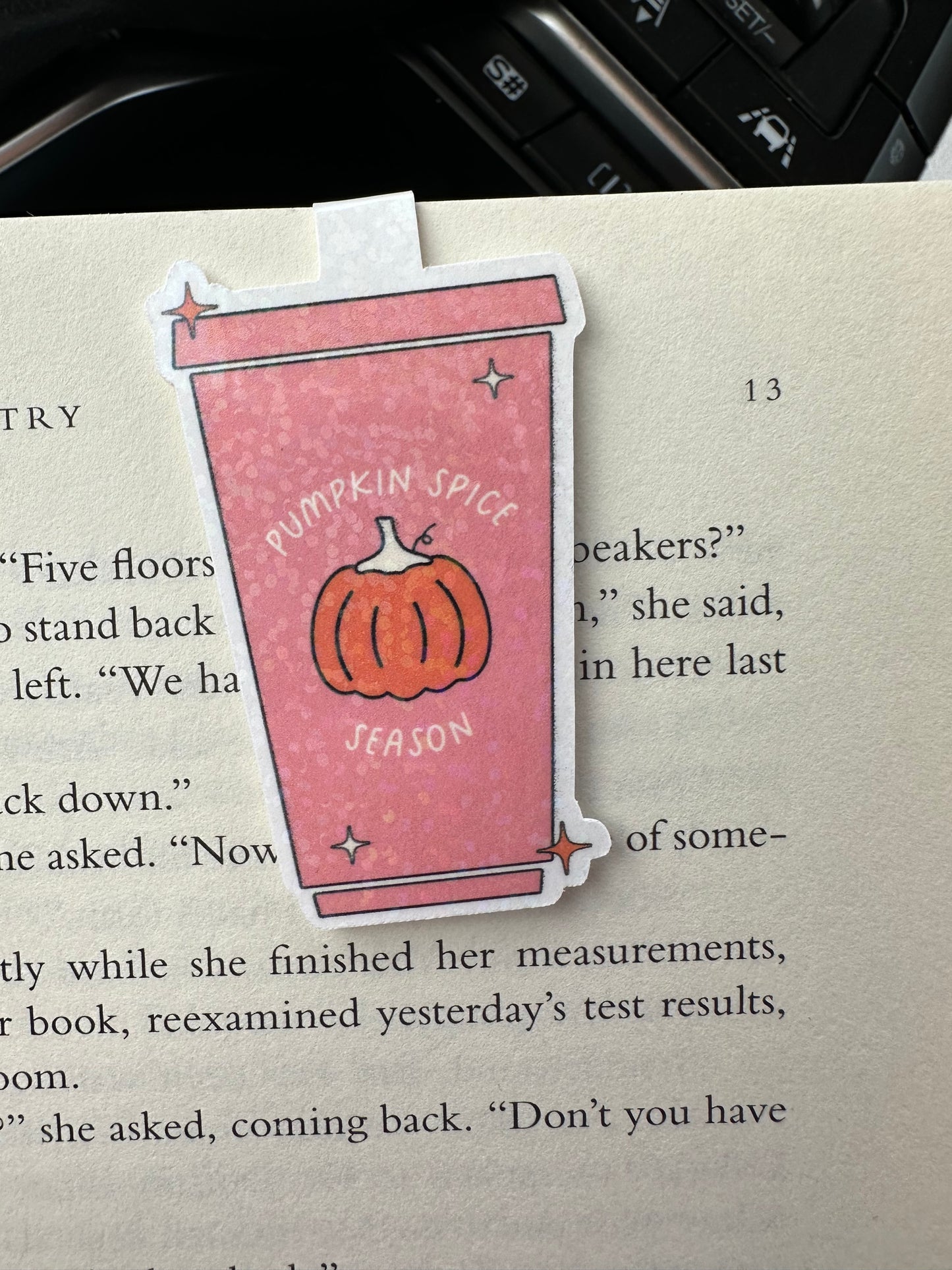 Pumpkin Spice Season Magnetic Bookmark