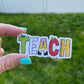 TEACH fun letters Sticker