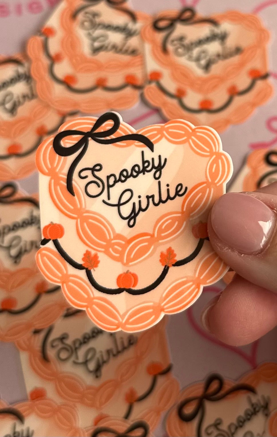 Spooky Girlie Cake Sticker