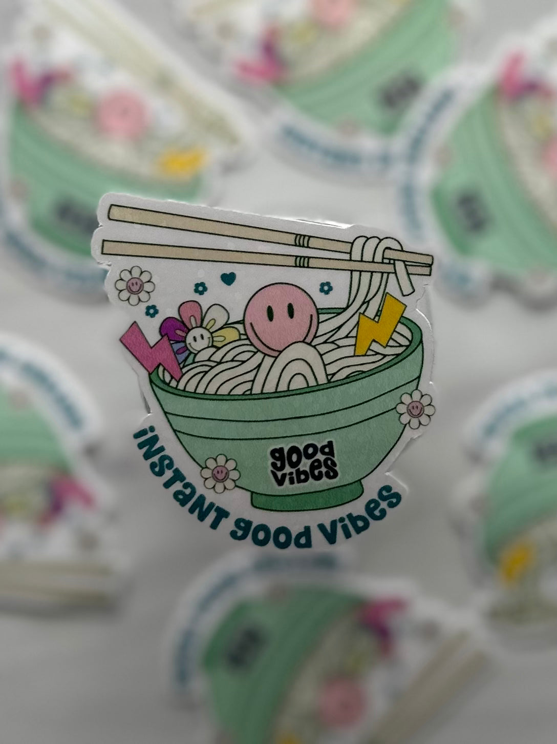 Instant Good Vibes Ramen Bowl Sticker