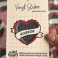 Horror Lover Heart Sticker
