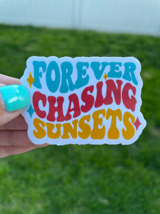 Forever Chasing Sunsets Sticker