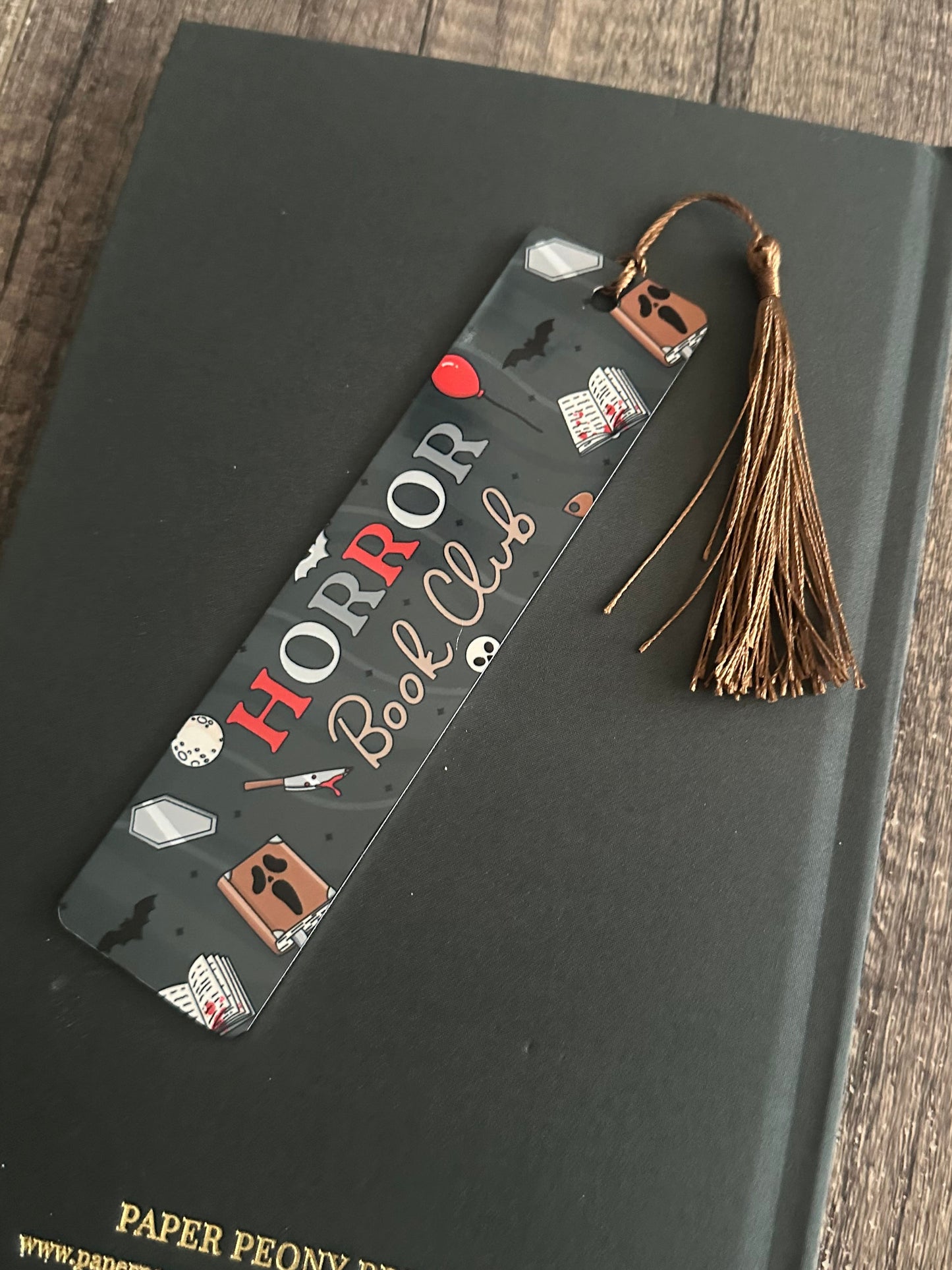 Horror Book Club Metal Bookmark