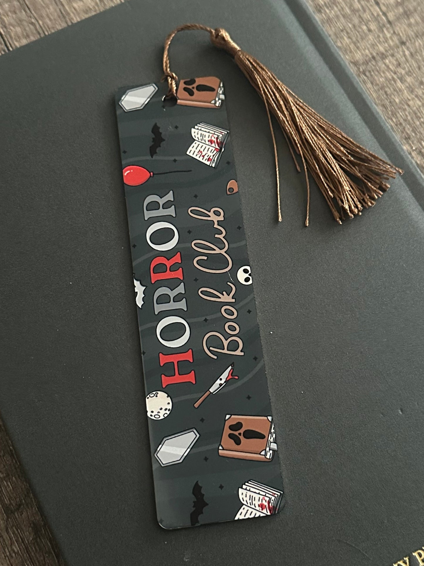 Horror Book Club Metal Bookmark