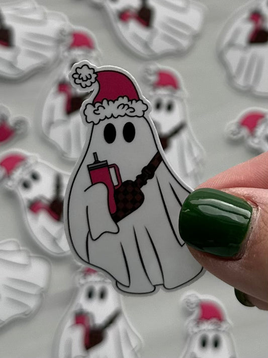 Christmas Santa Ghost Stanley Boojee Sticker