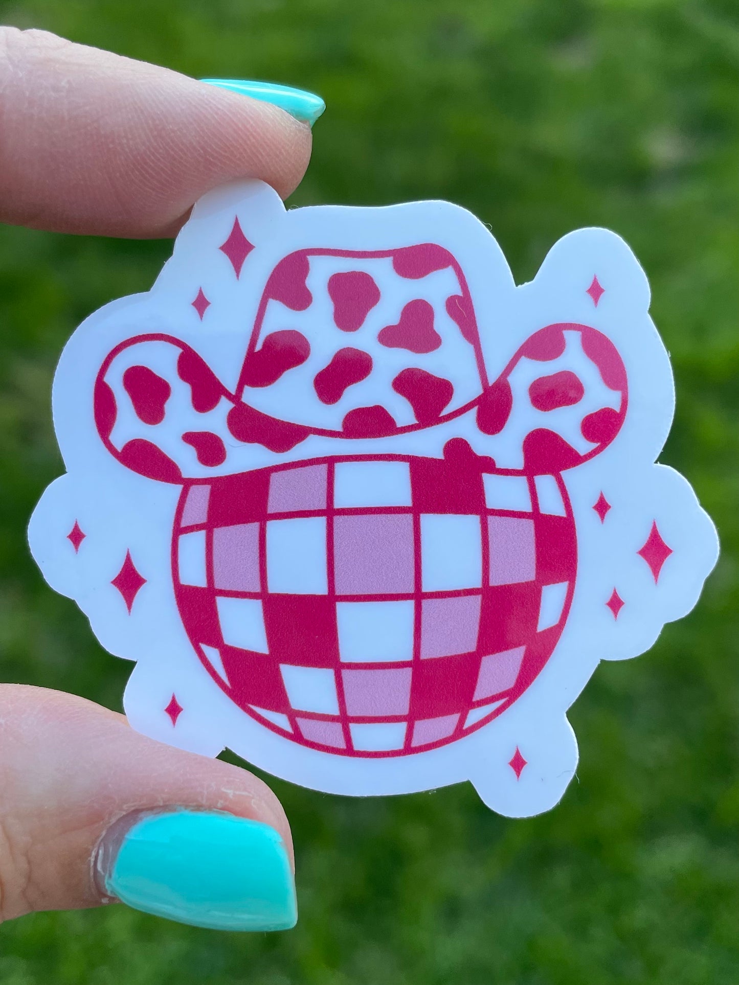 Pink Disco Cowgirl Sticker