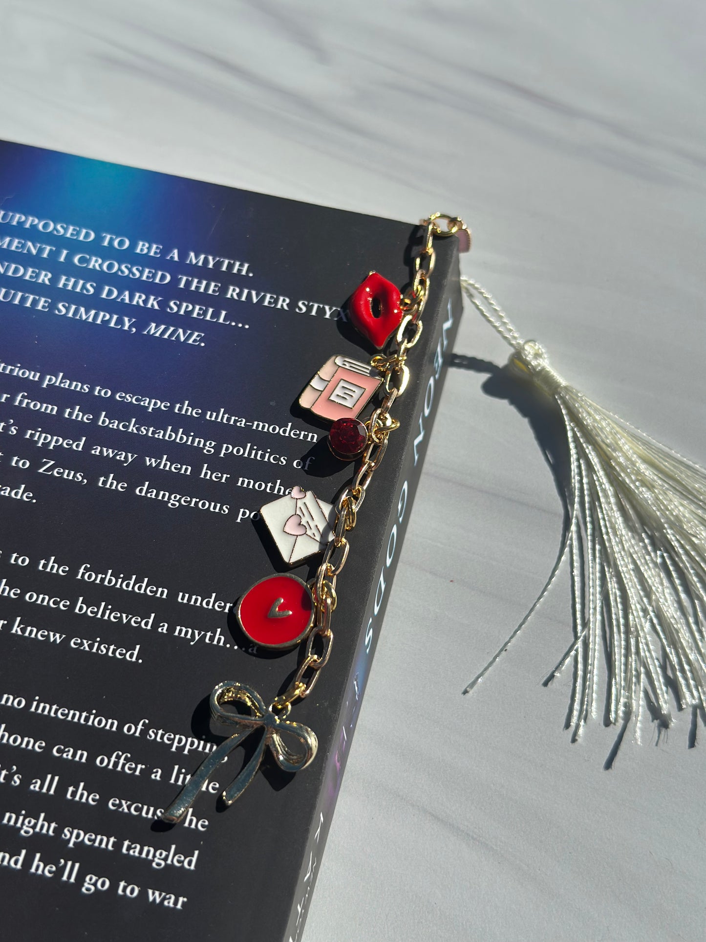 Red Hearts Checkered Valentine Bookmark