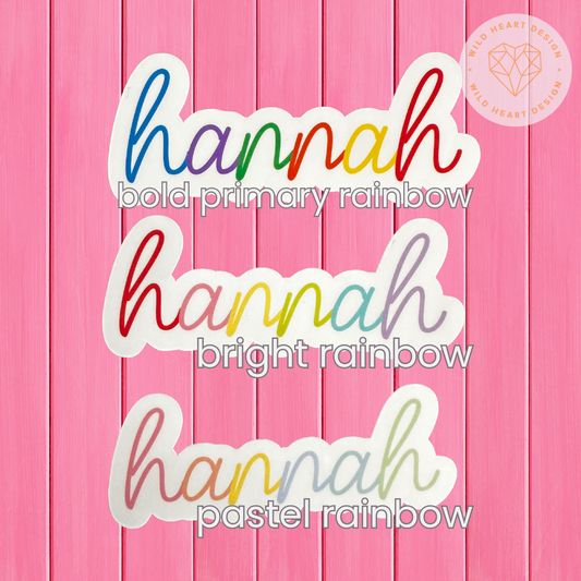 First Name Stickers Personalized Name Sticker Collection – Wild Heart Design Shop
