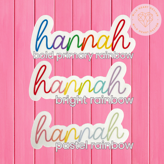 First Name Personalized Sticker