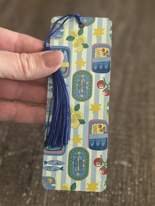 Sardines and Stripes Metal Bookmark