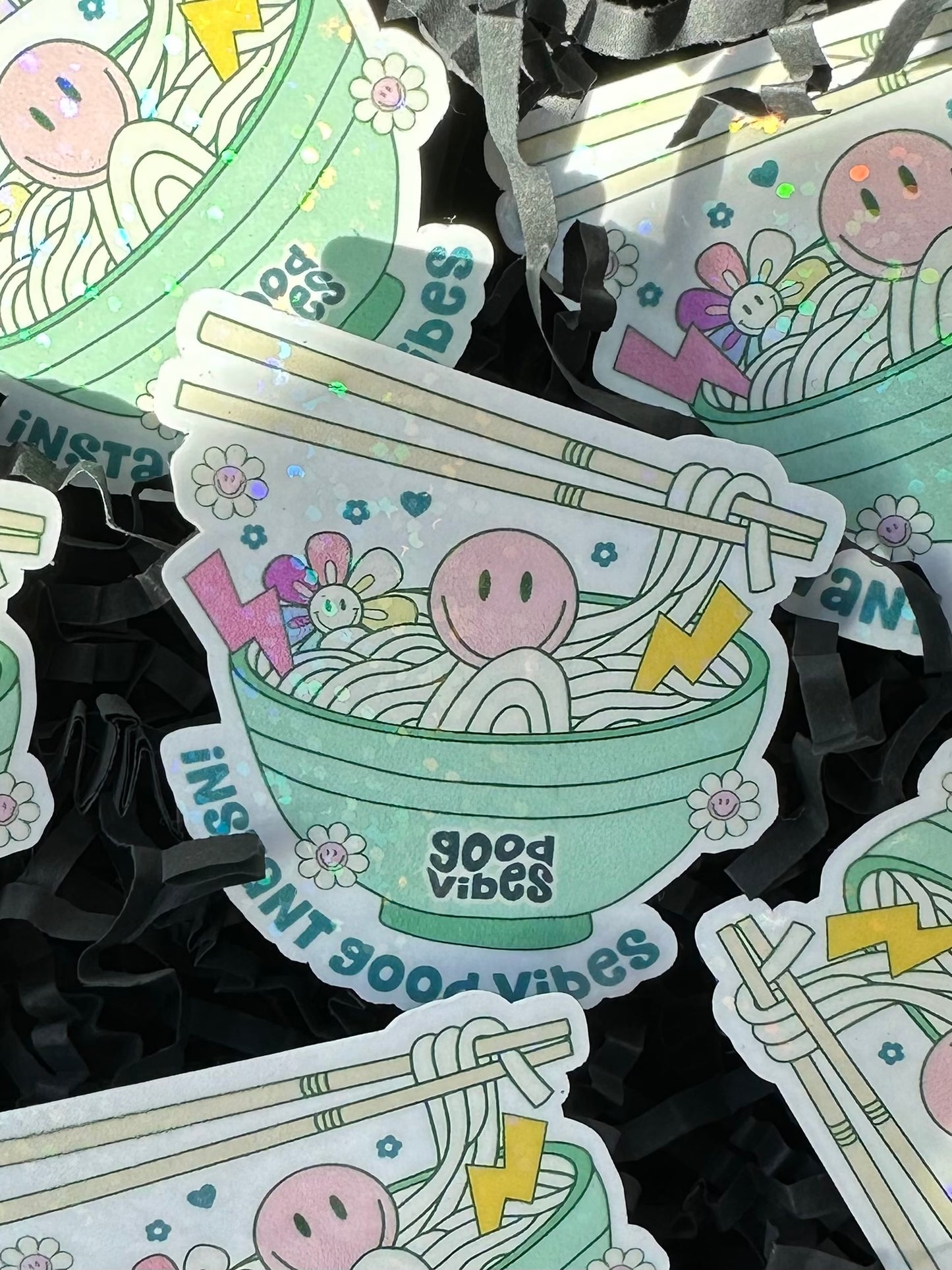 Instant Good Vibes Ramen Bowl Sticker