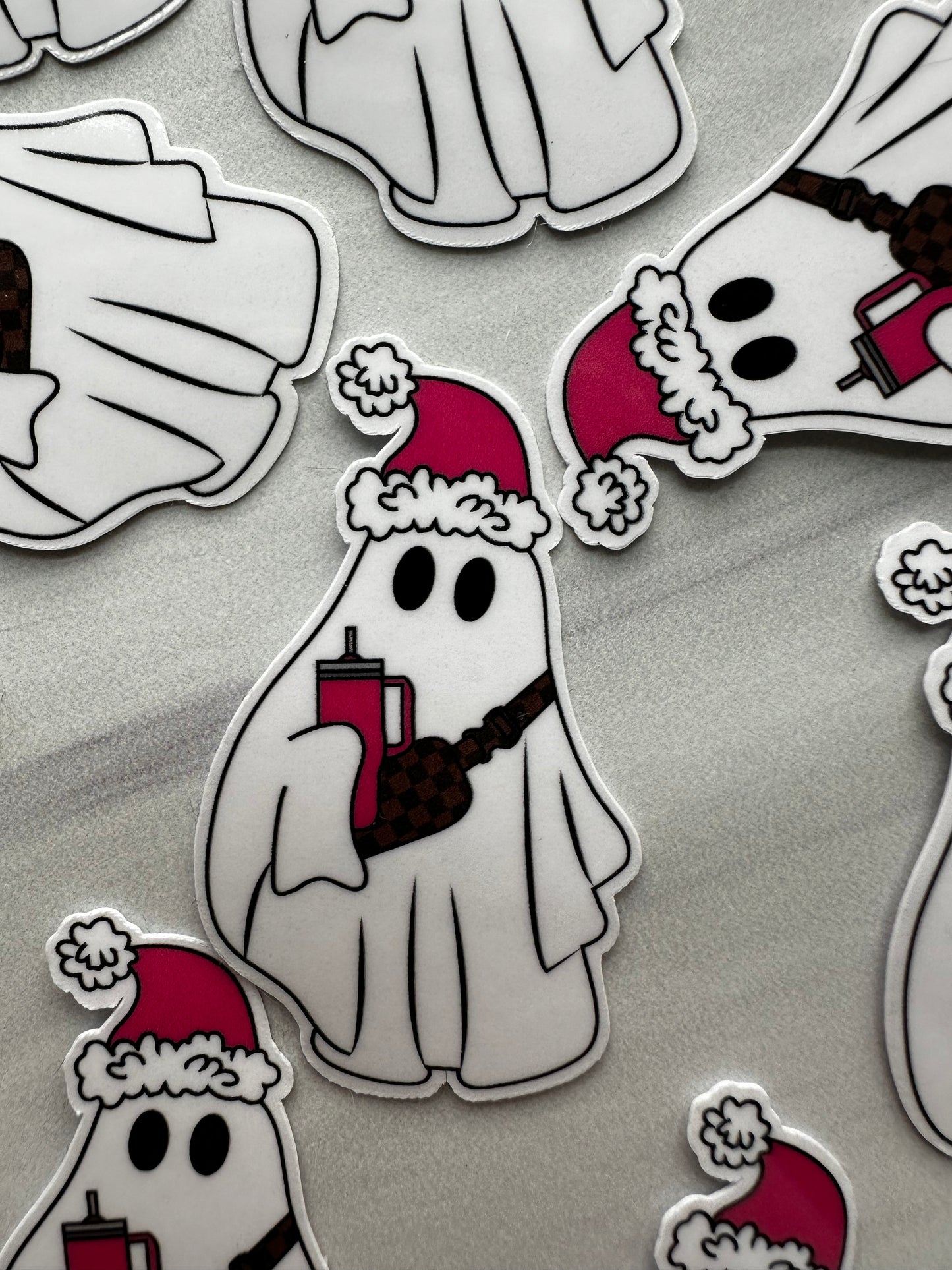 Christmas Santa Ghost Stanley Boojee Sticker