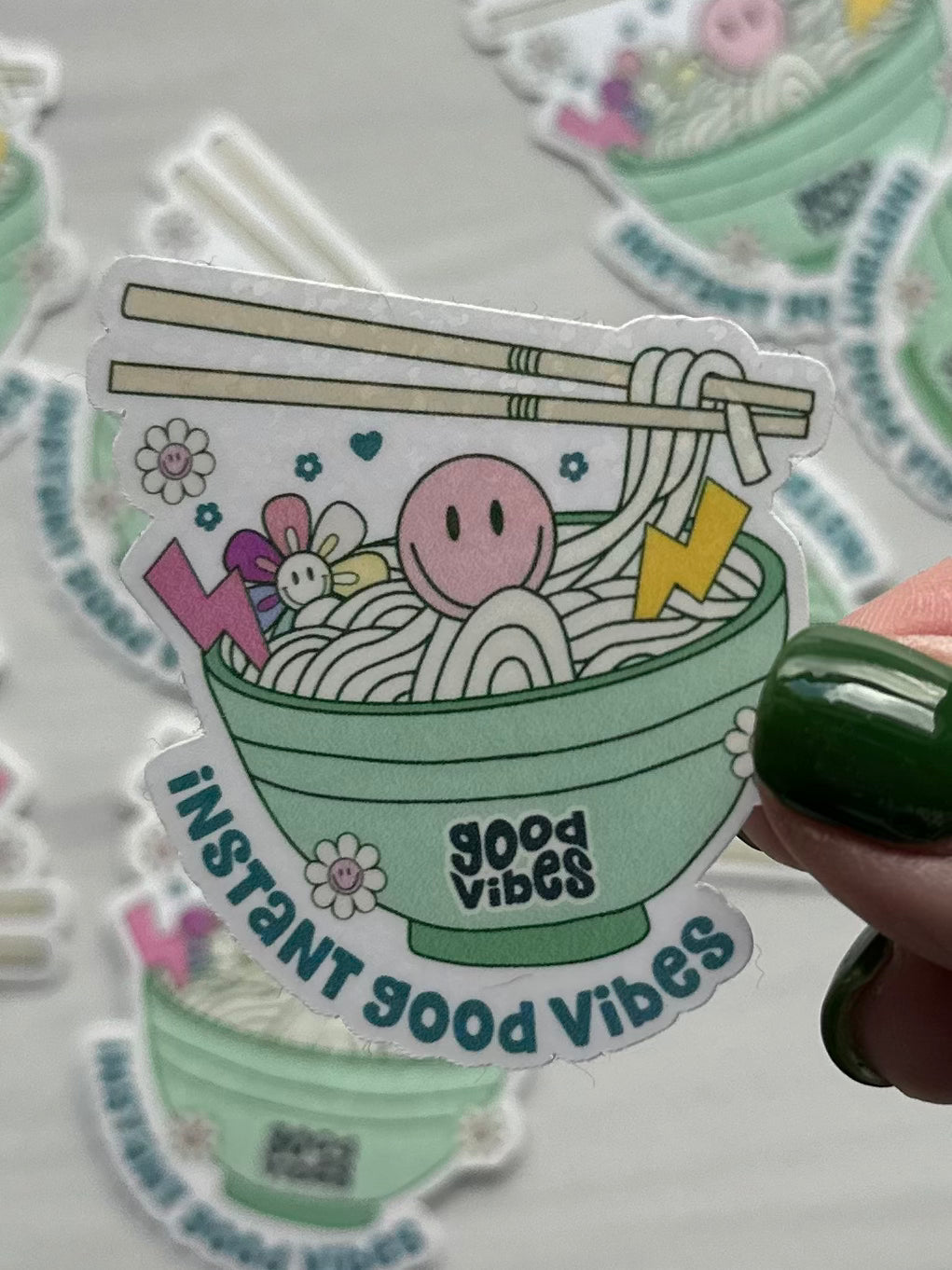 Instant Good Vibes Ramen Bowl Sticker