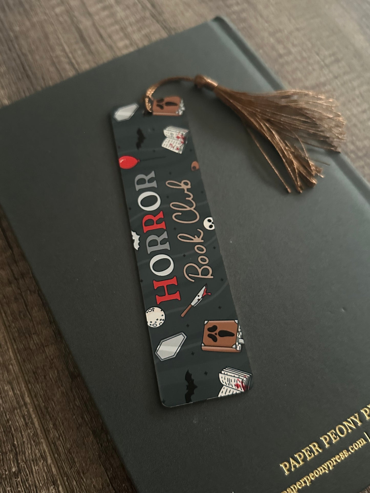 Horror Book Club Metal Bookmark