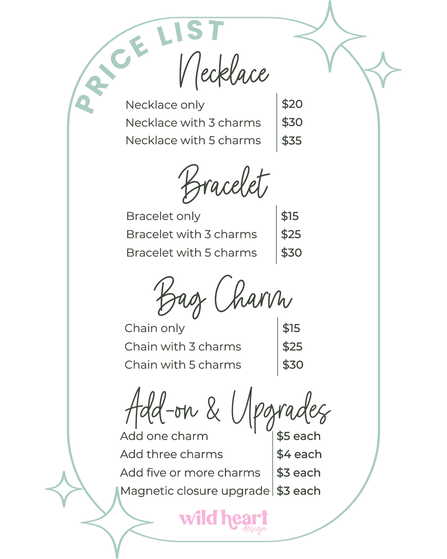 Book your charm bar party! *Booking Deposit Only*