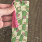 Green hippie vibes metal bookmark