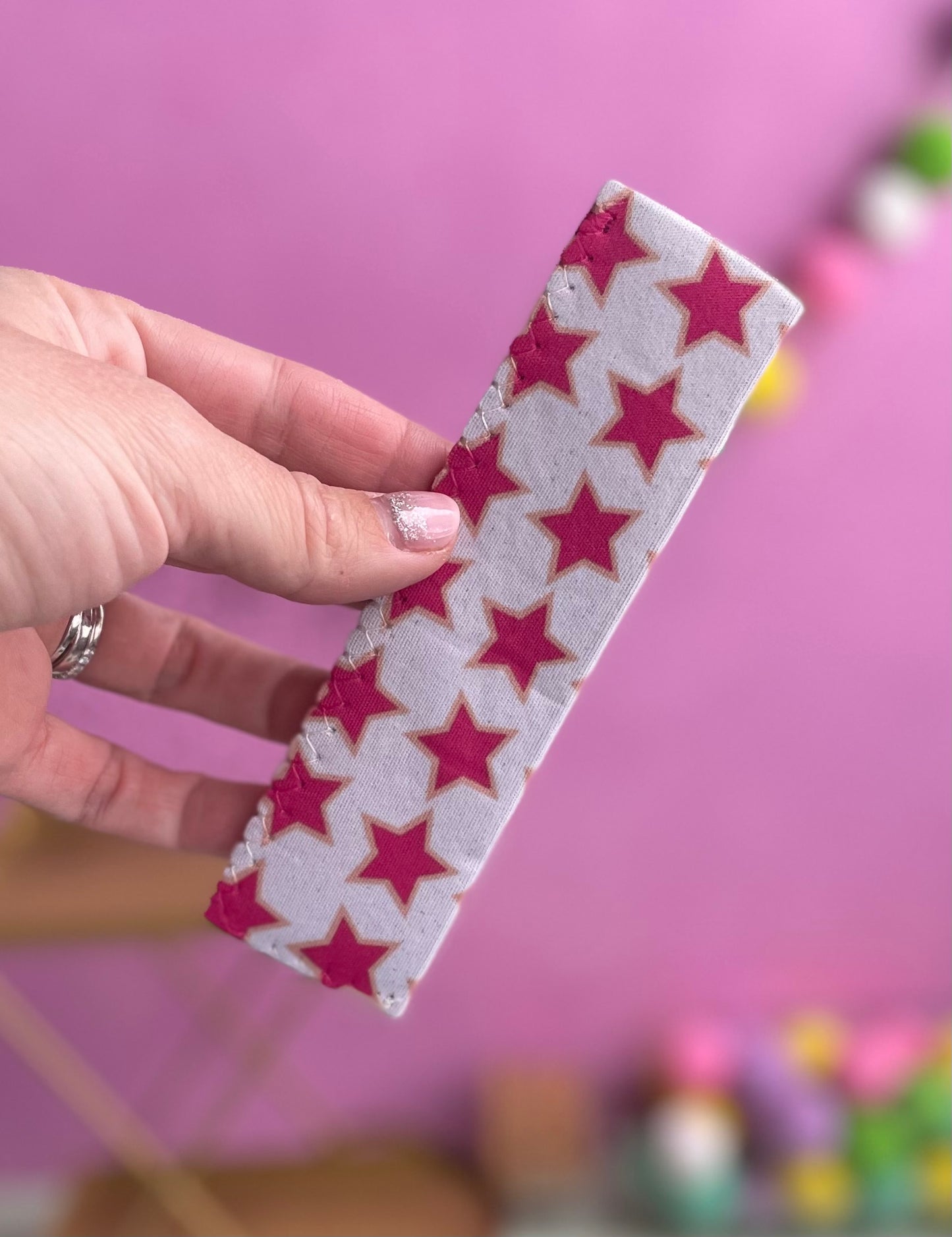 Pink Stars Freezer Pop Holder