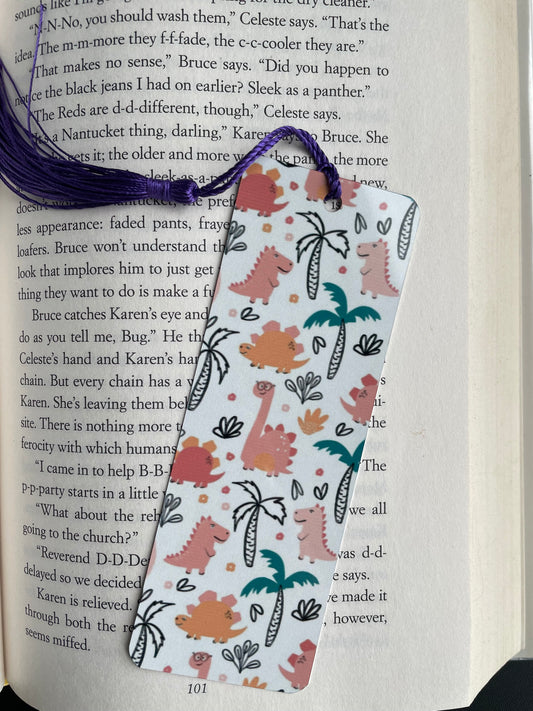 Pink Dinos Large Bookmark