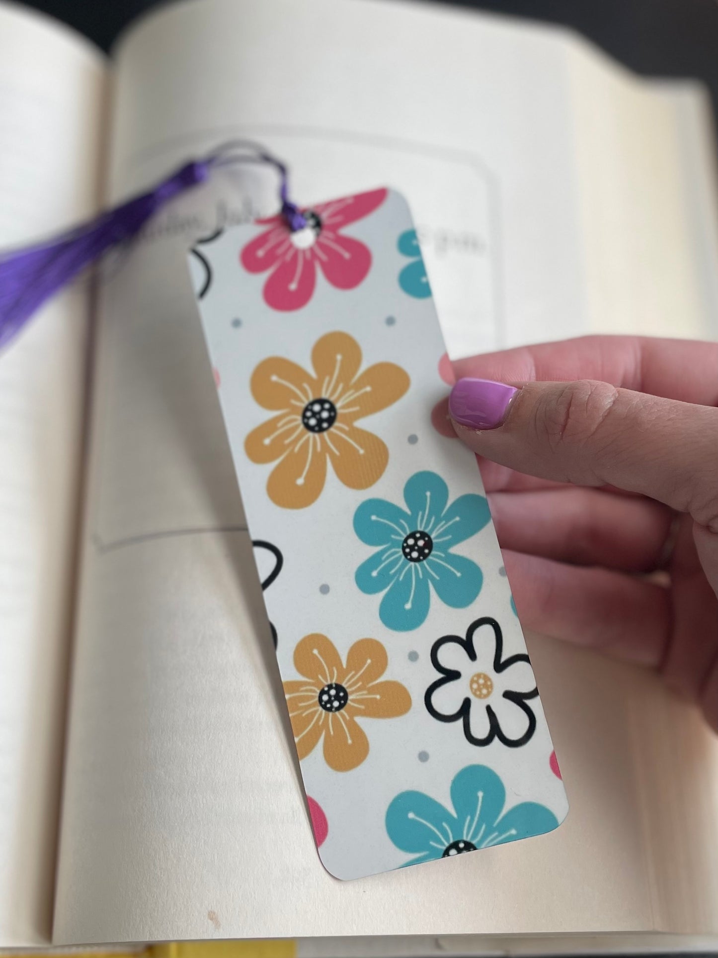 Abstract Bright Floral Large Bookmark