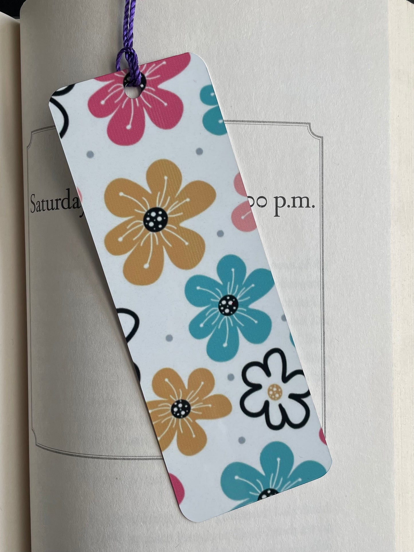 Abstract Bright Floral Large Bookmark