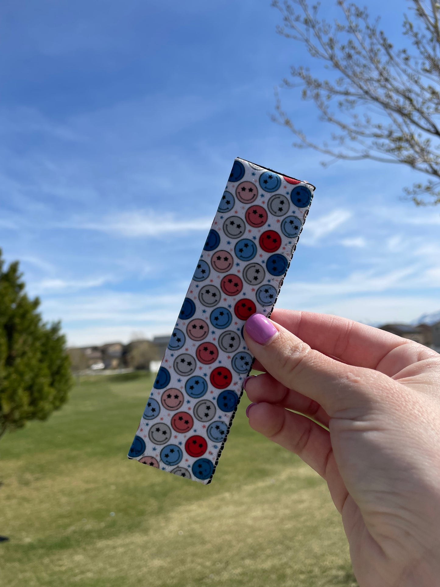 Patriotic Smiley Freezer Pop Holder