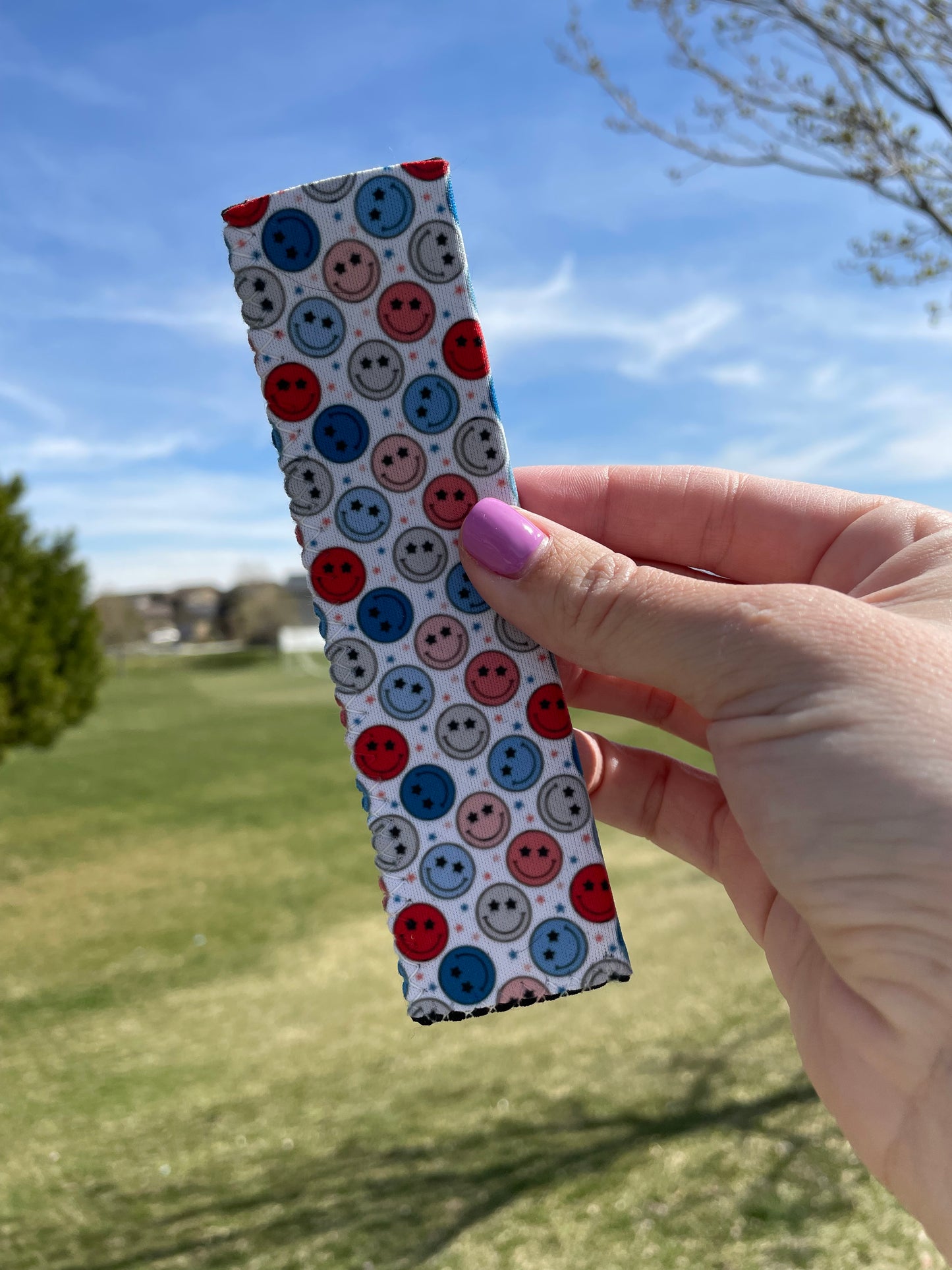 Patriotic Smiley Freezer Pop Holder