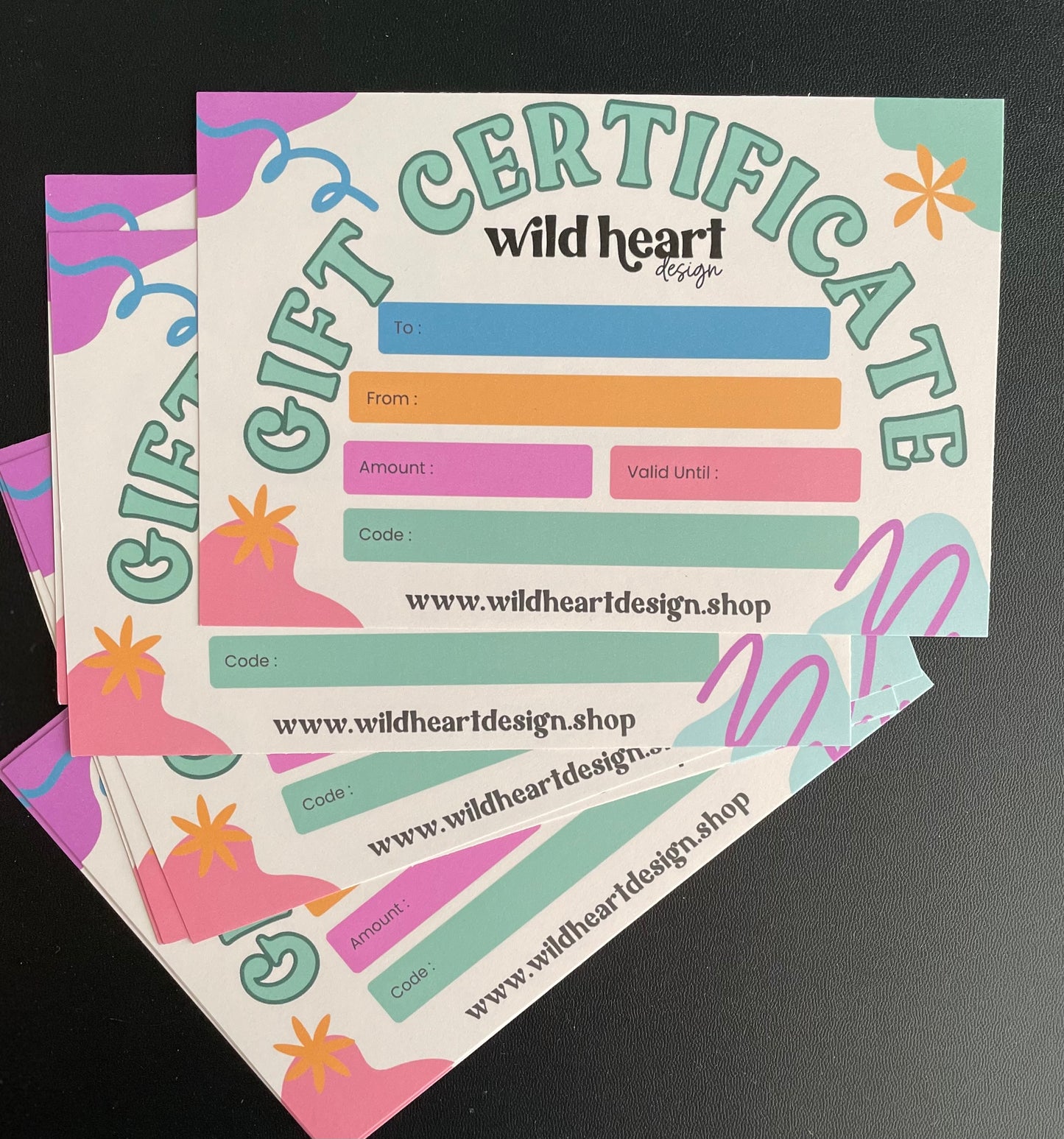 Physical gift certificate (mailed)