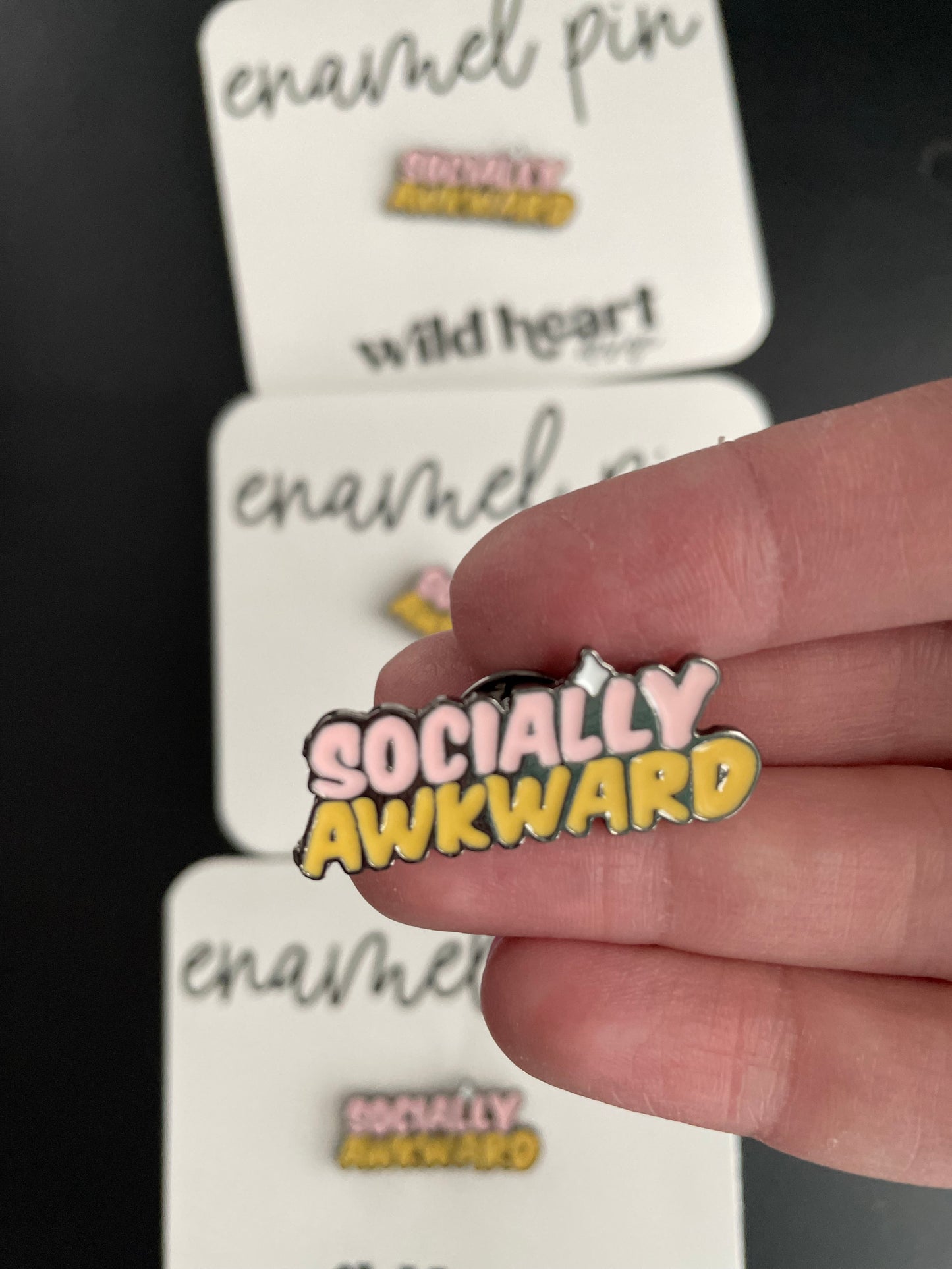 Socially Awkward Enamel Pin